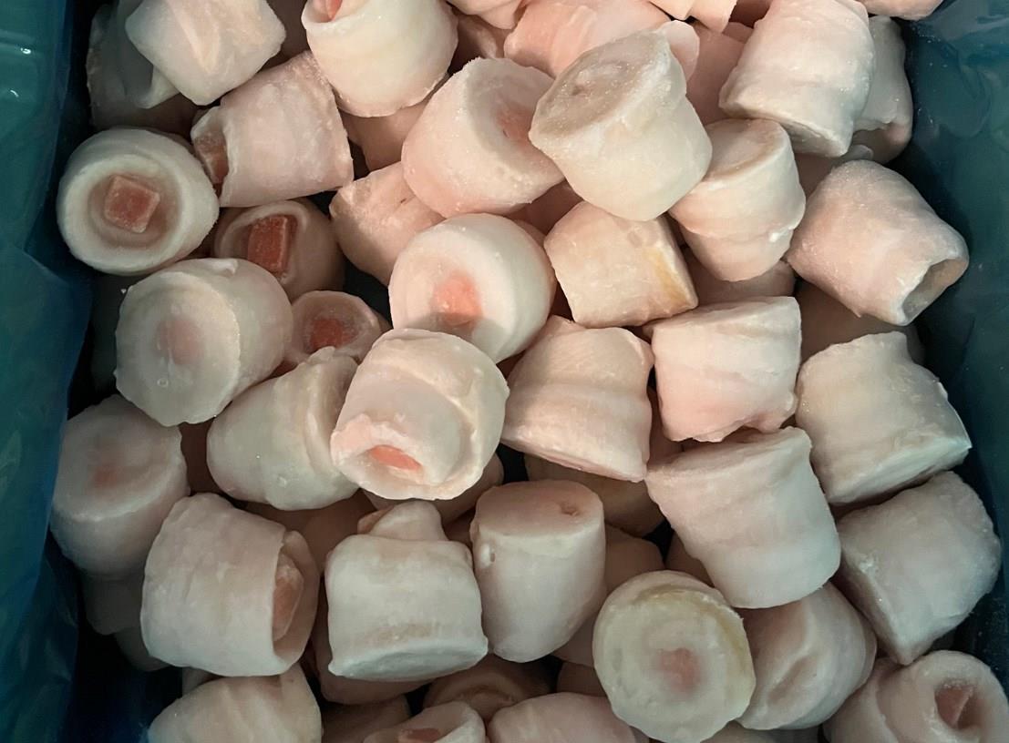 Schar rol met zalm 40-60g