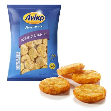 Rosti rond 42gr/st 2.5kg Aviko