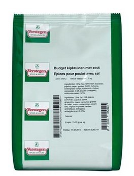 Verstegen budget-pack kipkruiden met zout 1kg