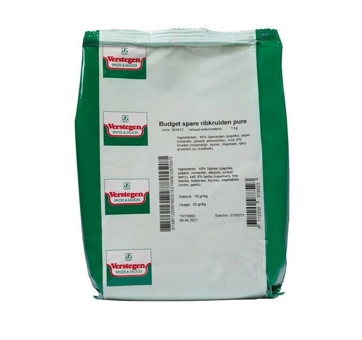 Verstegen budget spareribkruiden pure 1kg cello