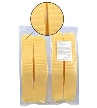 Gouda kaassneetjes15x5cm foliekaas 48+ 1kg