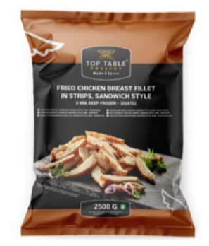 Top Table (1014711) gefrit. kippenreepjes sandw. (8mm) 2.5kg
