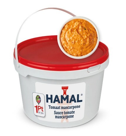 Hamal tomatensaus mascarpone