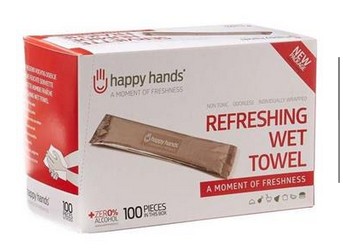 Happy Hands Refresh Wet Towel 100St