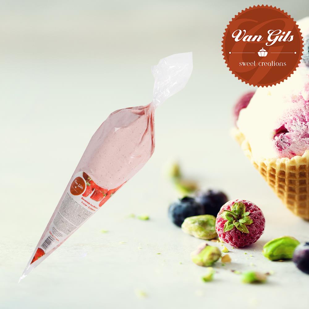 Aardbeien bavarois spuitzak