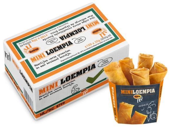 Mini Loempia 20bakje x 5st x 20g Mora 8799