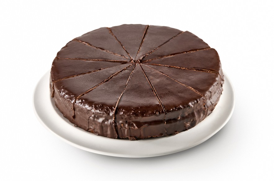 Sachtertaart 12p 960g  voorgesneden