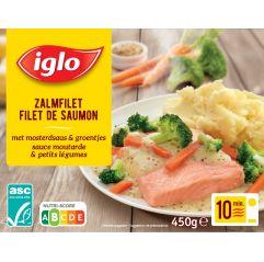 Iglo Zalmfilet met mosterdsaus & groentjes 6x450g