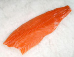 Zalmfilets zonder vel diepvries Trim E +/- 1,2kg IVP vacuum