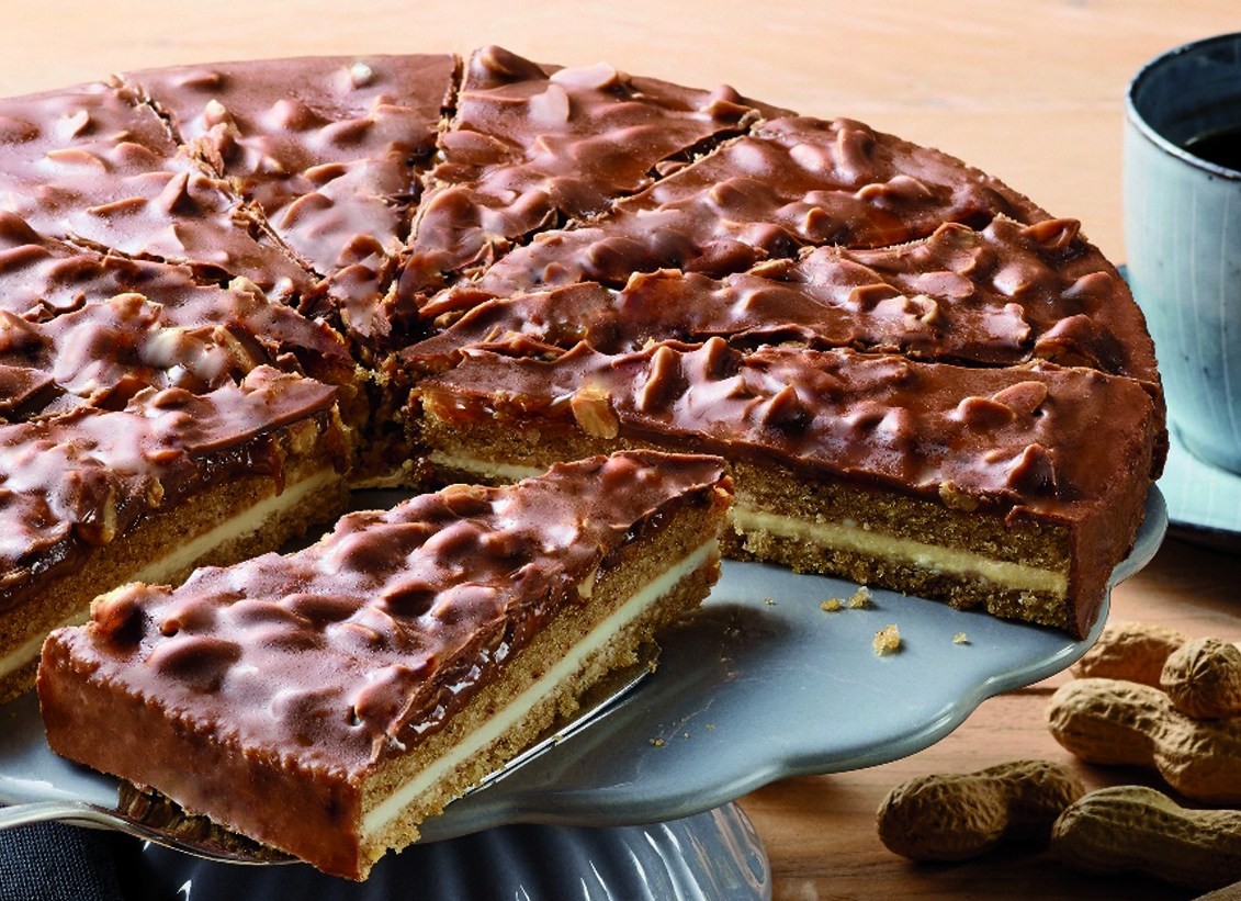 Almond cake peanut and caramel 12p 28cm