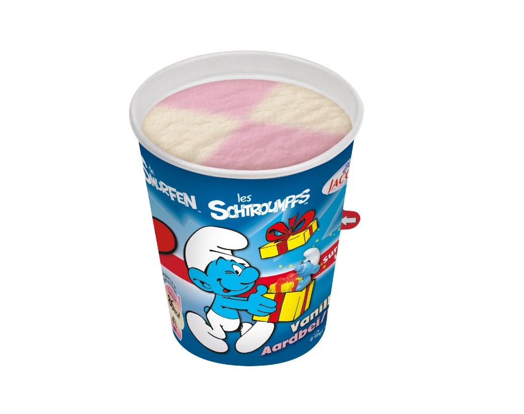 Smurf Surprice cup 20 stuks vanille/aardbei