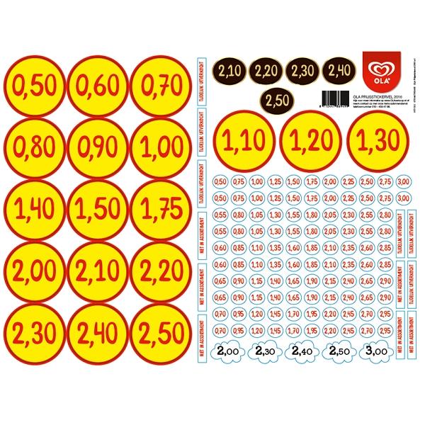 POS Promo OLA prijsstickervel