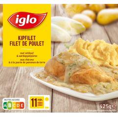 Iglo kipfilet met witloof en puree 6x450g