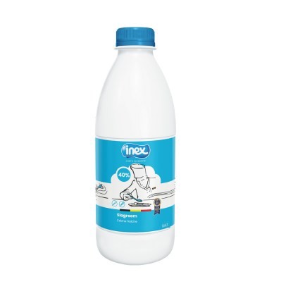 Inex slagroom 40% 1L pet fles (blauwe dop)