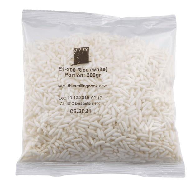 Witte rijst zonder zout portie 200g E1-200