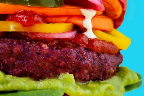 LA Streetfood beetroot butcher burger vegan